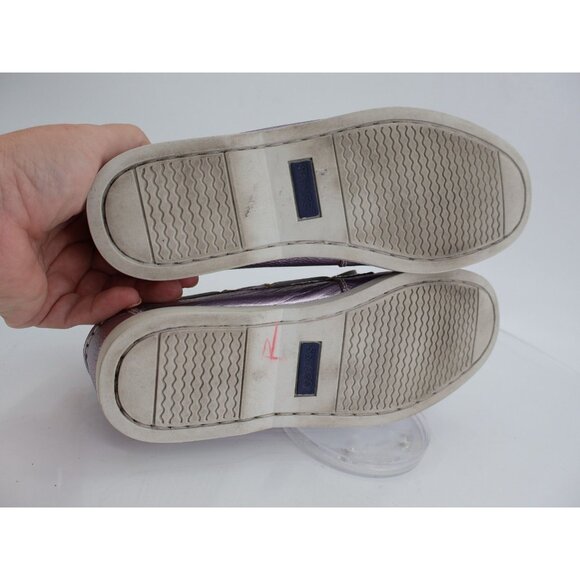 Sebago Seashell Two Eye Loafer Womens 8.5M Pink Metallic Comfort Moc Toe Flat - Picture 8 of 13